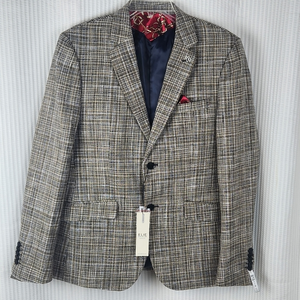 Elie Balleh Men's Slim‎ Fit Blazer M 38-40 Plaid NWT Workwear Collegiate Academy